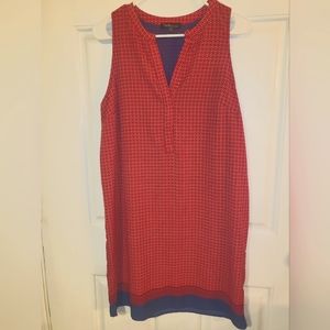 Dalia Dress, Red and Blue, Size 8